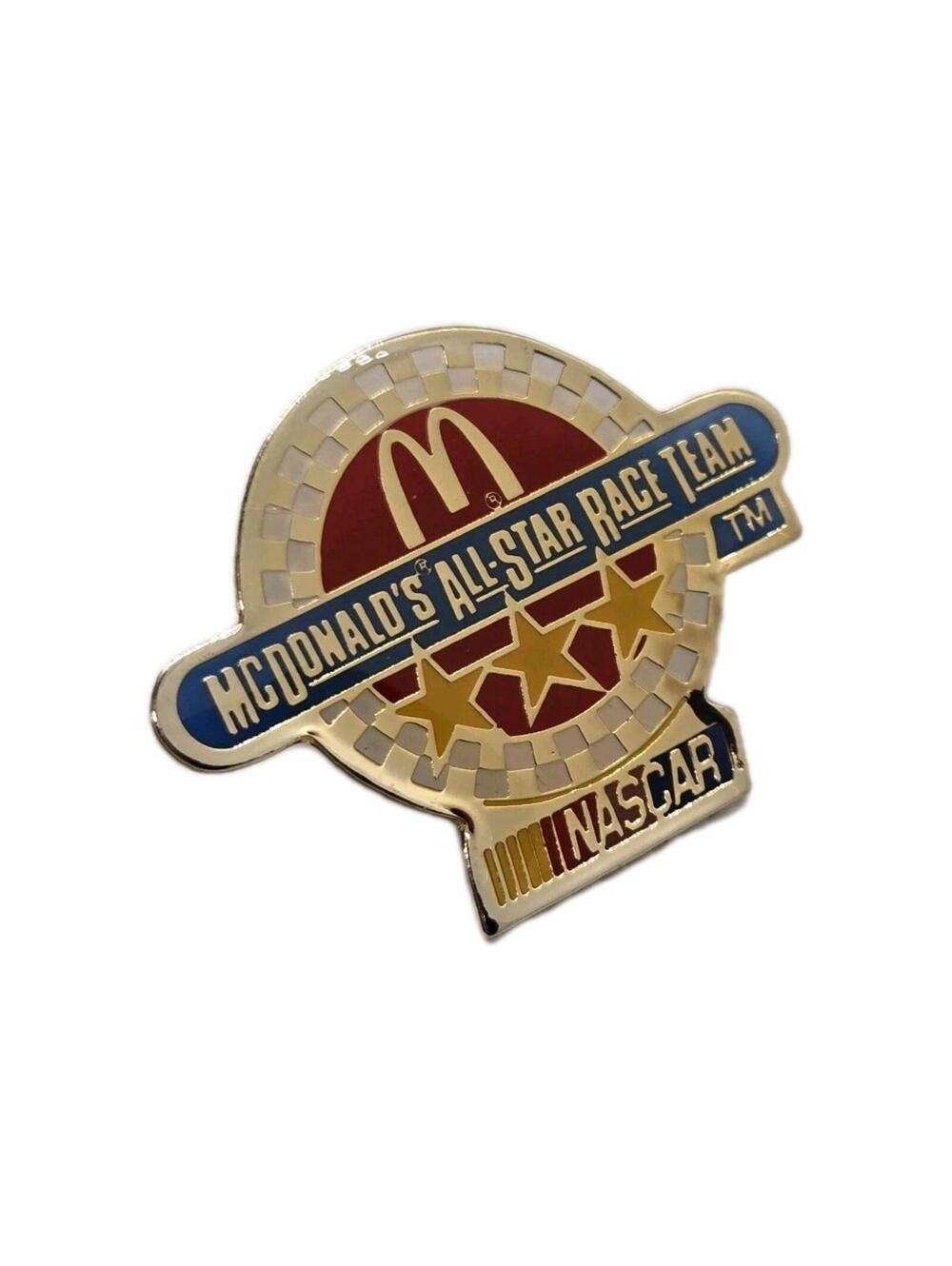 Vintage McDonald's All-Star Race Team NASCAR Enamel Lapel Pin